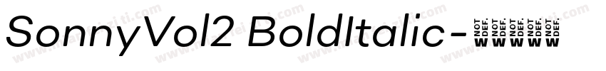 SonnyVol2 BoldItalic字体转换